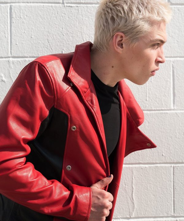 Mens Spider-Man Last Stand Leather Jacket Black & Red