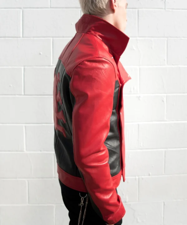 Mens Spider-Man Last Stand Leather Jacket Black & Red