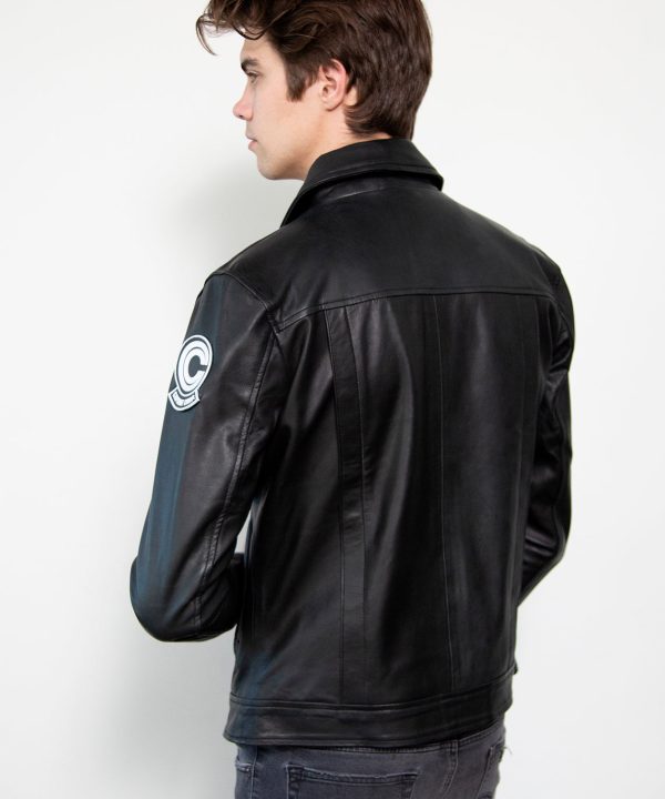 Dragon Ball Z Future Trunks Black Leather Jacket Limited Edition Back