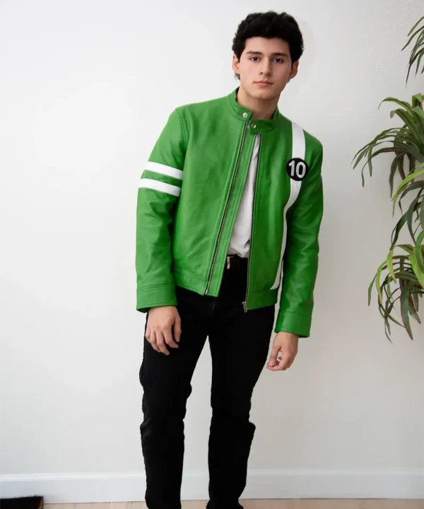 Alternative view of Mens Alien Green Ben 10 Leather Jacket