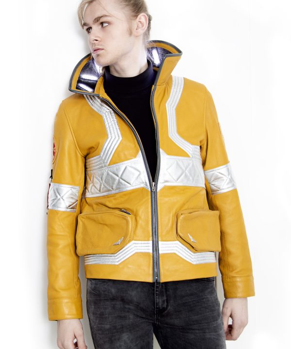 Cyberpunk Edgerunner David Martinez Yellow Leather Jacket