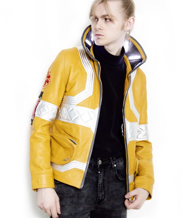 Cyberpunk Edgerunner David Martinez Yellow Leather Jacket