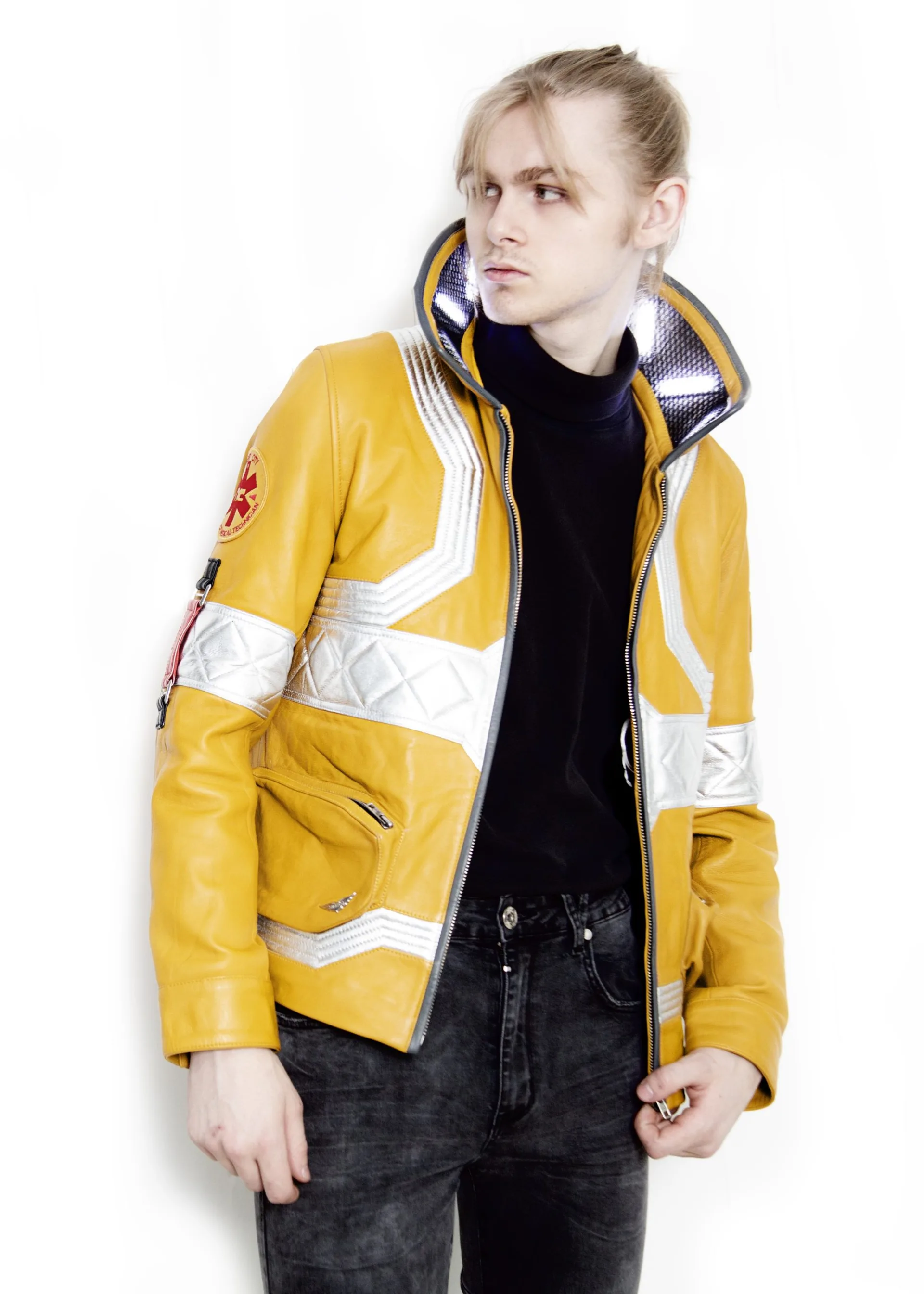 Cyberpunk Edgerunner David Martinez Yellow Leather Jacket
