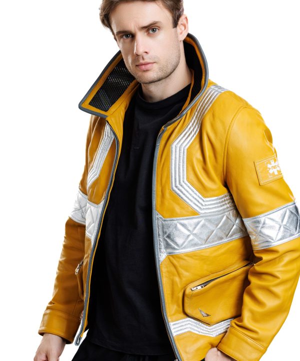 Cyberpunk Edgerunner David Martinez Yellow Leather Jacket