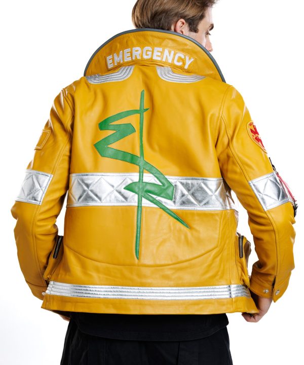 Cyberpunk Edgerunner David Martinez Yellow Leather Jacket