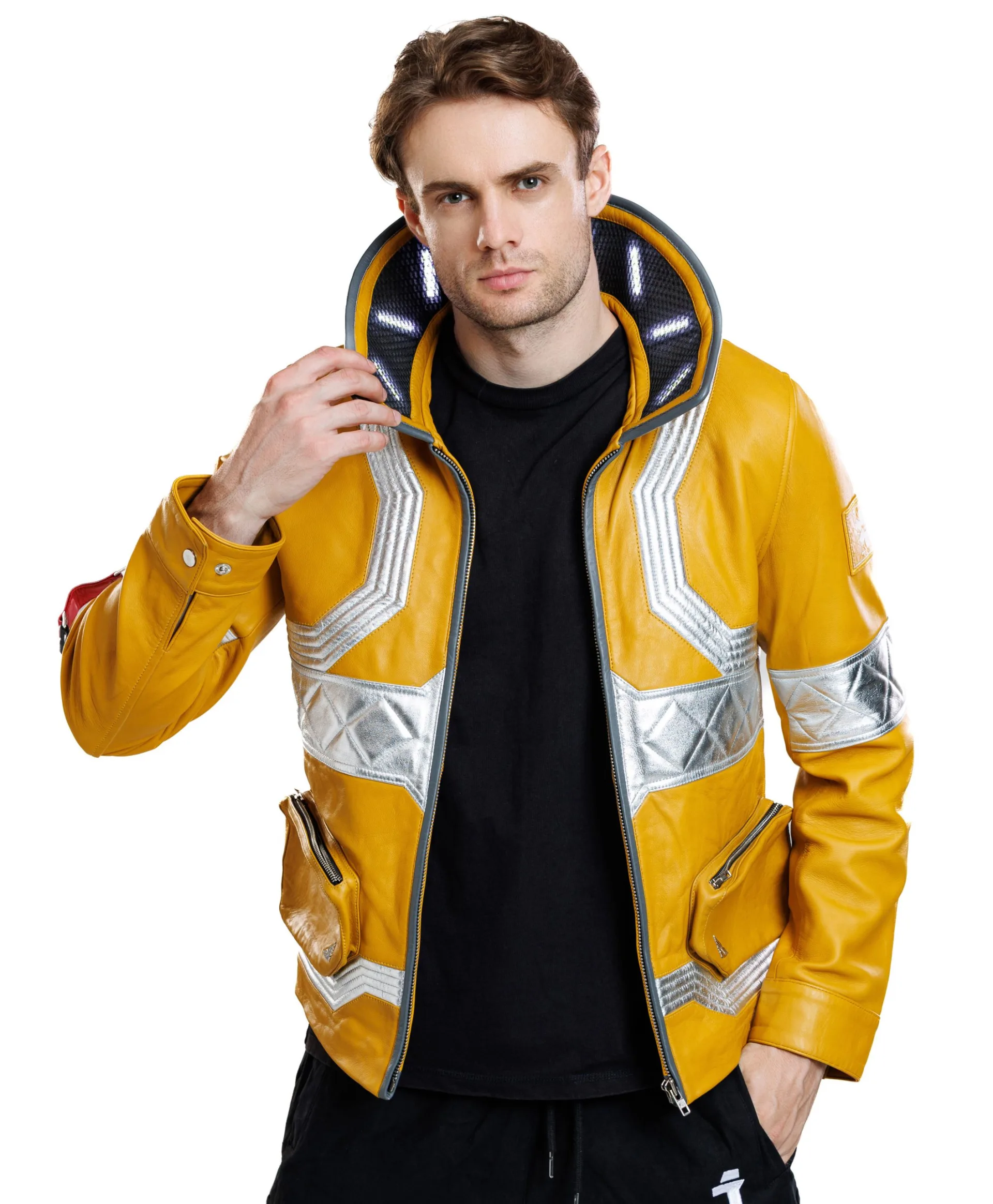 Cyberpunk Edgerunner David Martinez Yellow Leather Jacket